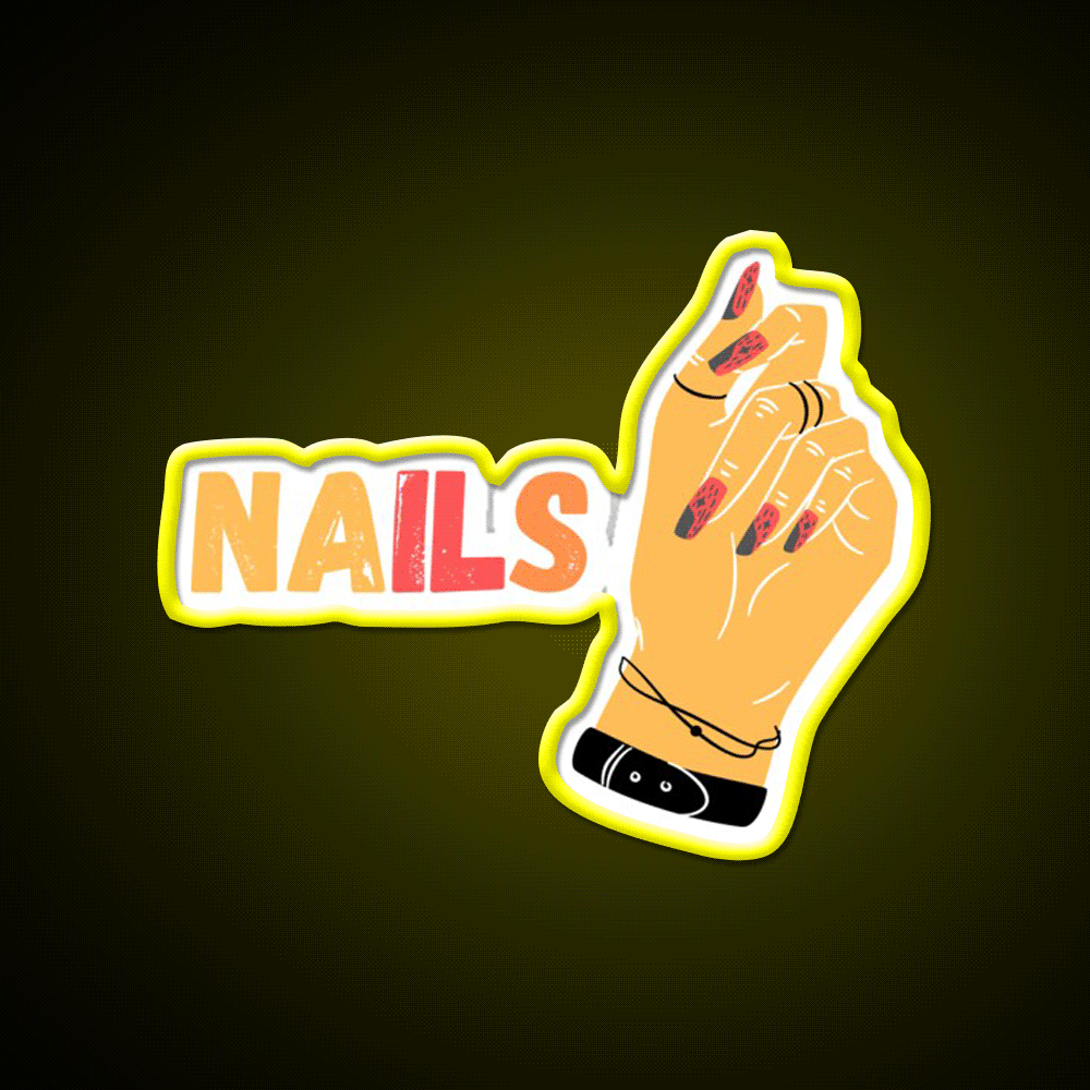 Summer Nails 2023 Nail Salon Led Neon Sign Rgb Color - Custom LED neon sign front view
