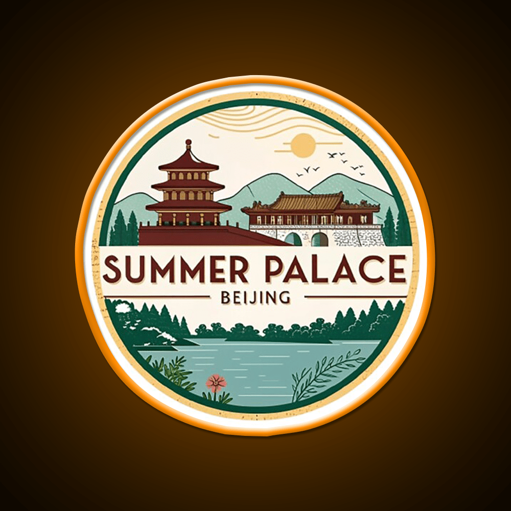 Summer Palace Beijing Asian Cultural Led Neon Sign Rgb Color - Shineneon