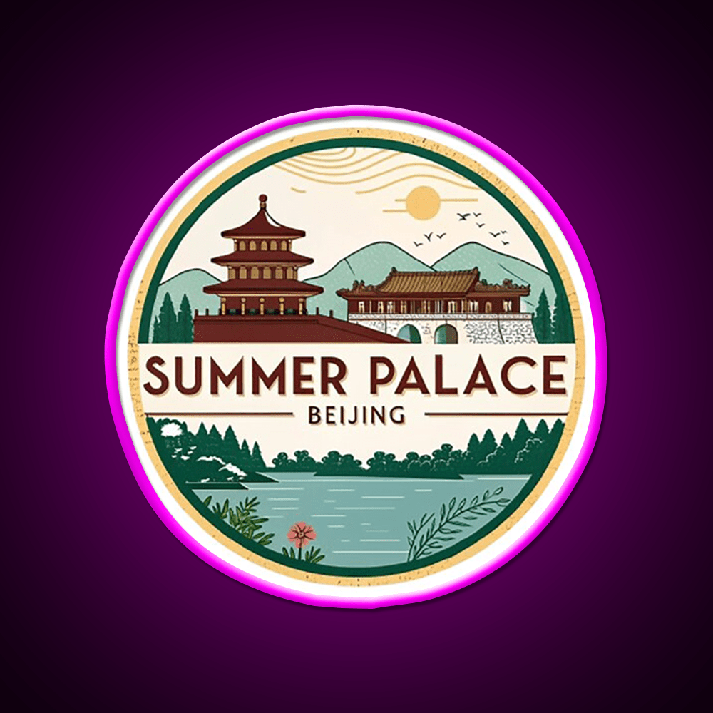 Summer Palace Beijing Asian Cultural Led Neon Sign Rgb Color - Shineneon
