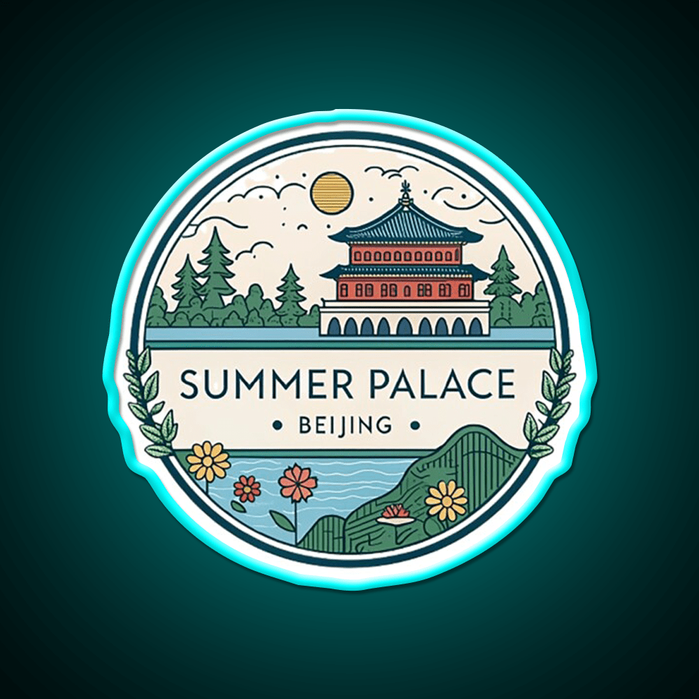 Summer Palace Beijing Asian Cultural Led Neon Sign Wall Art Rgb Color - Shineneon