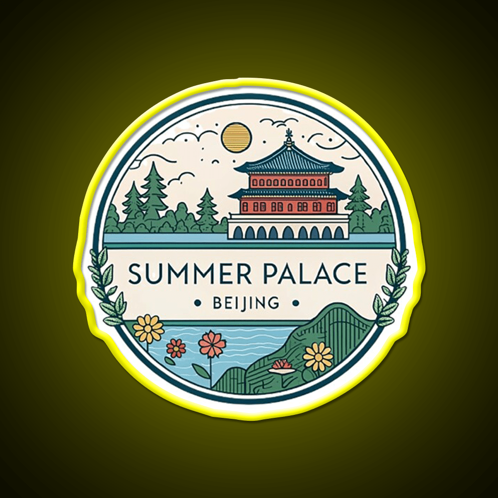 Summer Palace Beijing Asian Cultural Led Neon Sign Wall Art Rgb Color - Shineneon