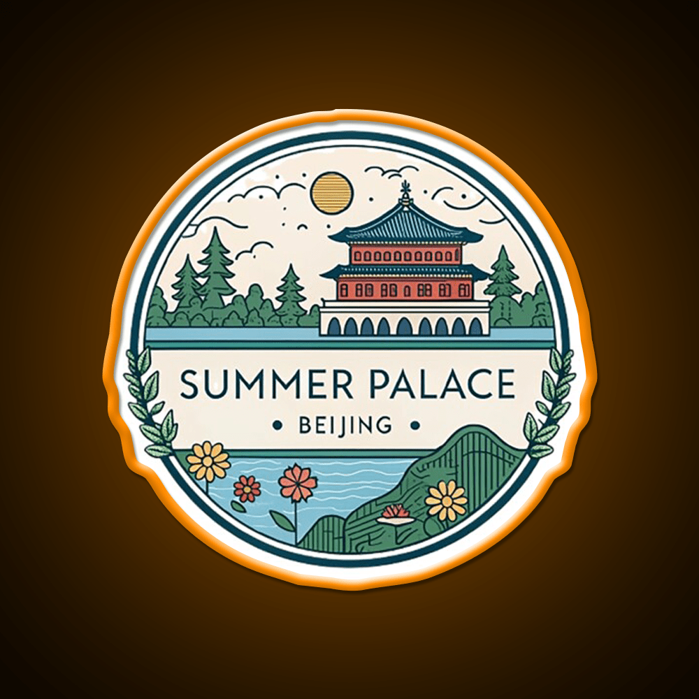 Summer Palace Beijing Asian Cultural Led Neon Sign Wall Art Rgb Color - Shineneon