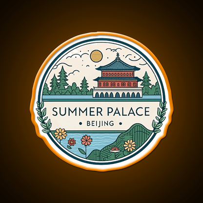 Summer Palace Beijing Asian Cultural Led Neon Sign Wall Art Rgb Color - Shineneon