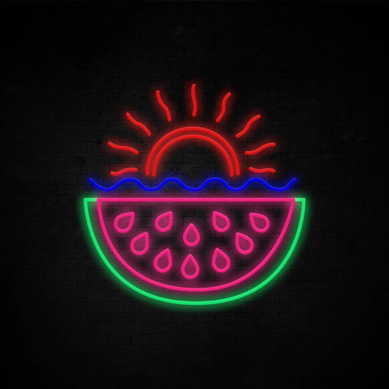 Summer Party With Watermelon Led Neon Sign | Shineneon