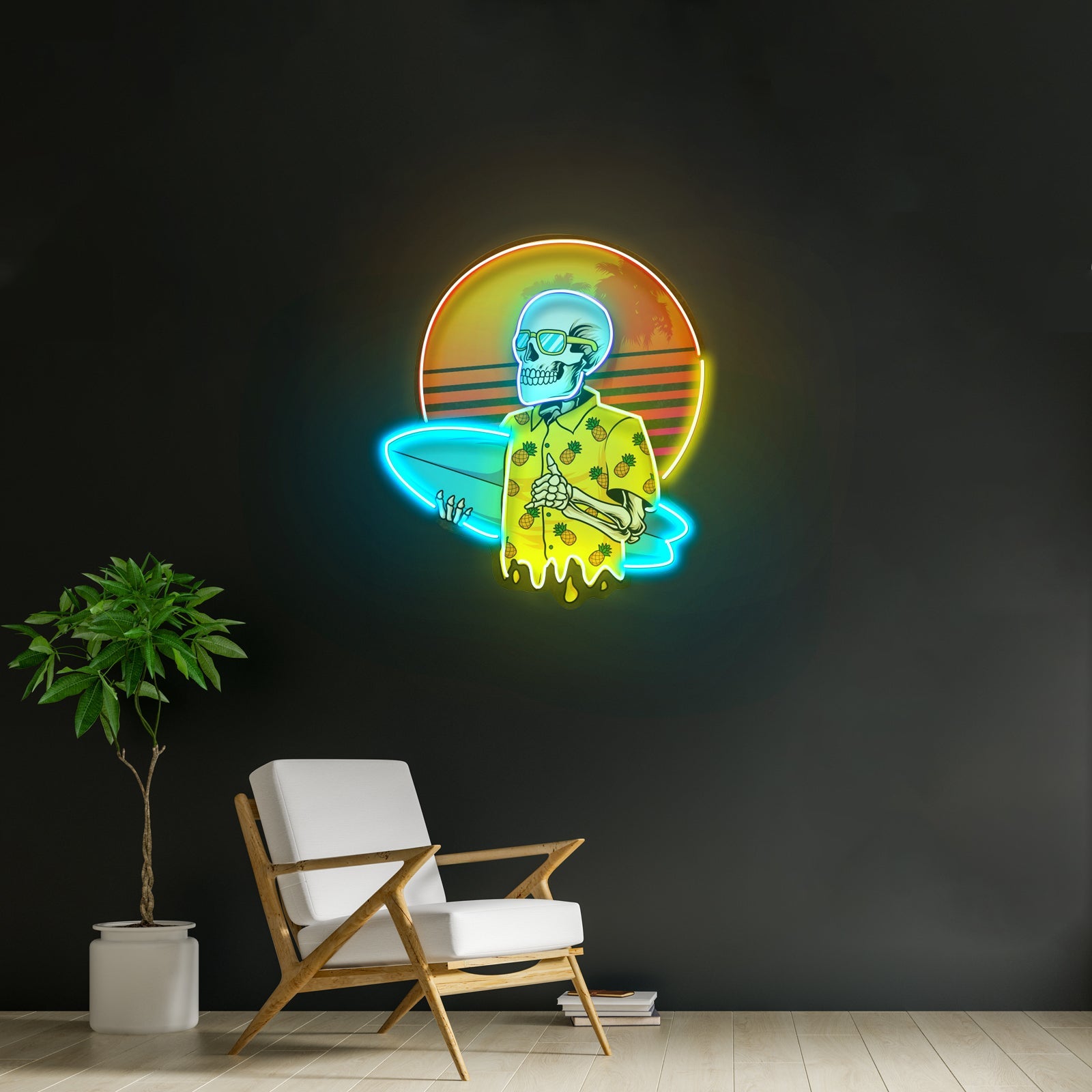 Summer Skull Vibe Led Neon Sign Light Custom Led Signs - Shineneon