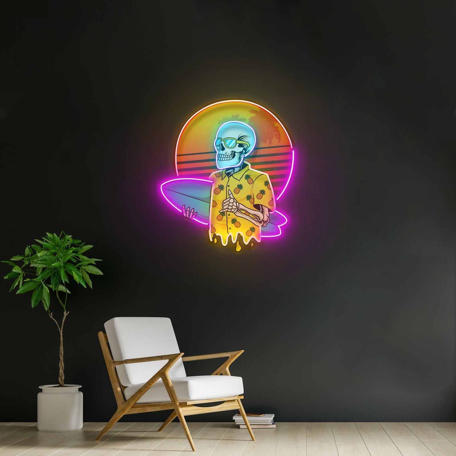 Summer Skull Vibe Led Neon Sign Light Custom Led Signs - Shineneon