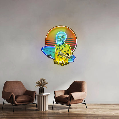 Summer Skull Vibe Led Neon Sign Light Custom Led Signs