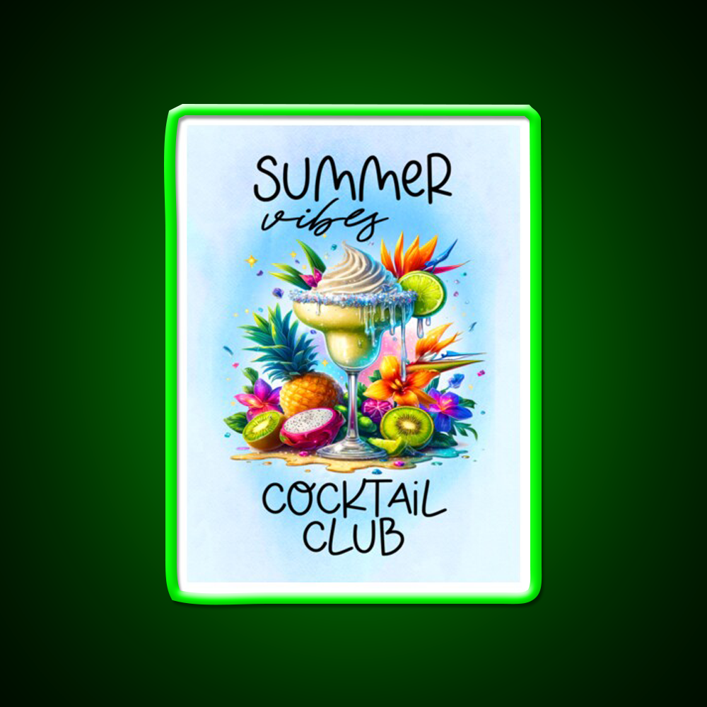 Summer Vibes Cocktail Club Cocktail Bar Decor Led Neon Sign Rgb Color - LED neon sign view 8