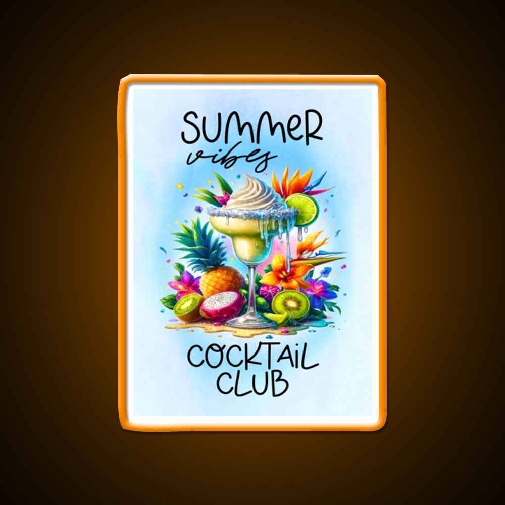 Summer Vibes Cocktail Club Cocktail Bar Decor Led Neon Sign Rgb Color - LED neon sign view 6