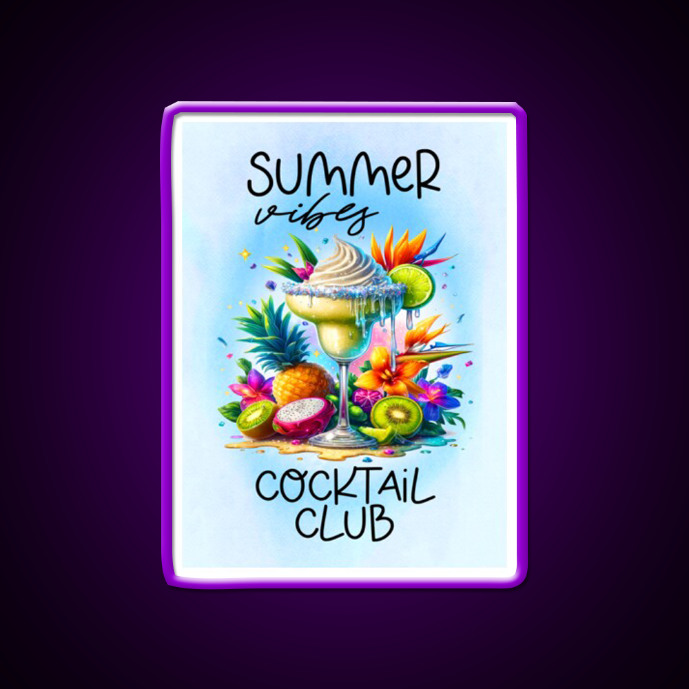 Summer Vibes Cocktail Club Cocktail Bar Decor Led Neon Sign Rgb Color - LED neon sign view 9
