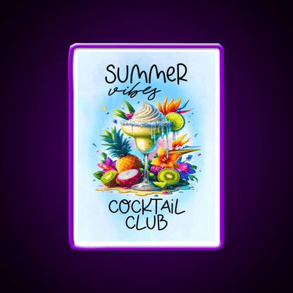 Summer Vibes Cocktail Club Cocktail Bar Decor Led Neon Sign Rgb Color - Shineneon