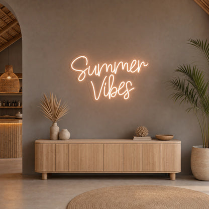 Summer Vibes Wall Decor LED Neon Sign Garage Man Cave Neon Sign size image