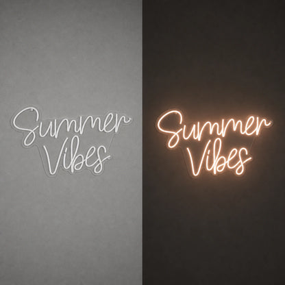 Summer Vibes Wall Decor LED Neon Sign Garage Man Cave Neon Sign day and night comparison