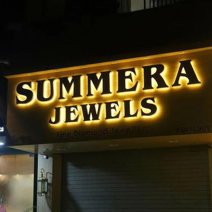 Summera Jewels 3D Backlit Letters Business Metal Led Sign - Shineneon