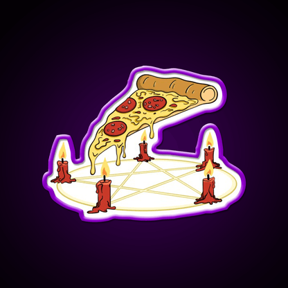 Summoning Pizza Fast Food Led Neon Sign For Burger Place Rgb Color - Shineneon