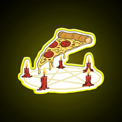 Summoning Pizza Fast Food Led Neon Sign For Burger Place Rgb Color - Custom LED neon sign front view
