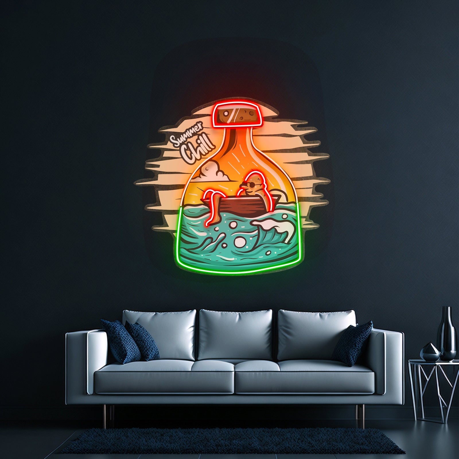 Sumurai Skullcap Led Neon Sign Light Custom Led Signs - Shineneon