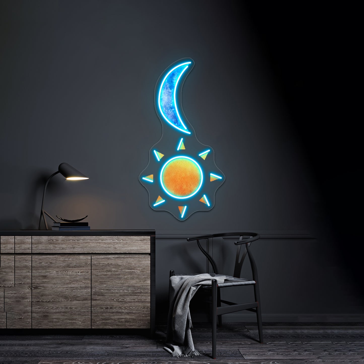 Sun And Moon Artwork Neon Signs For Sale