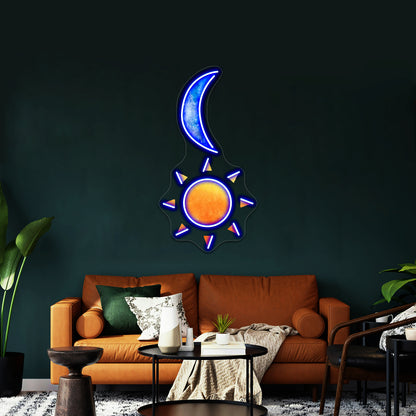 Sun And Moon Artwork Neon Signs For Sale