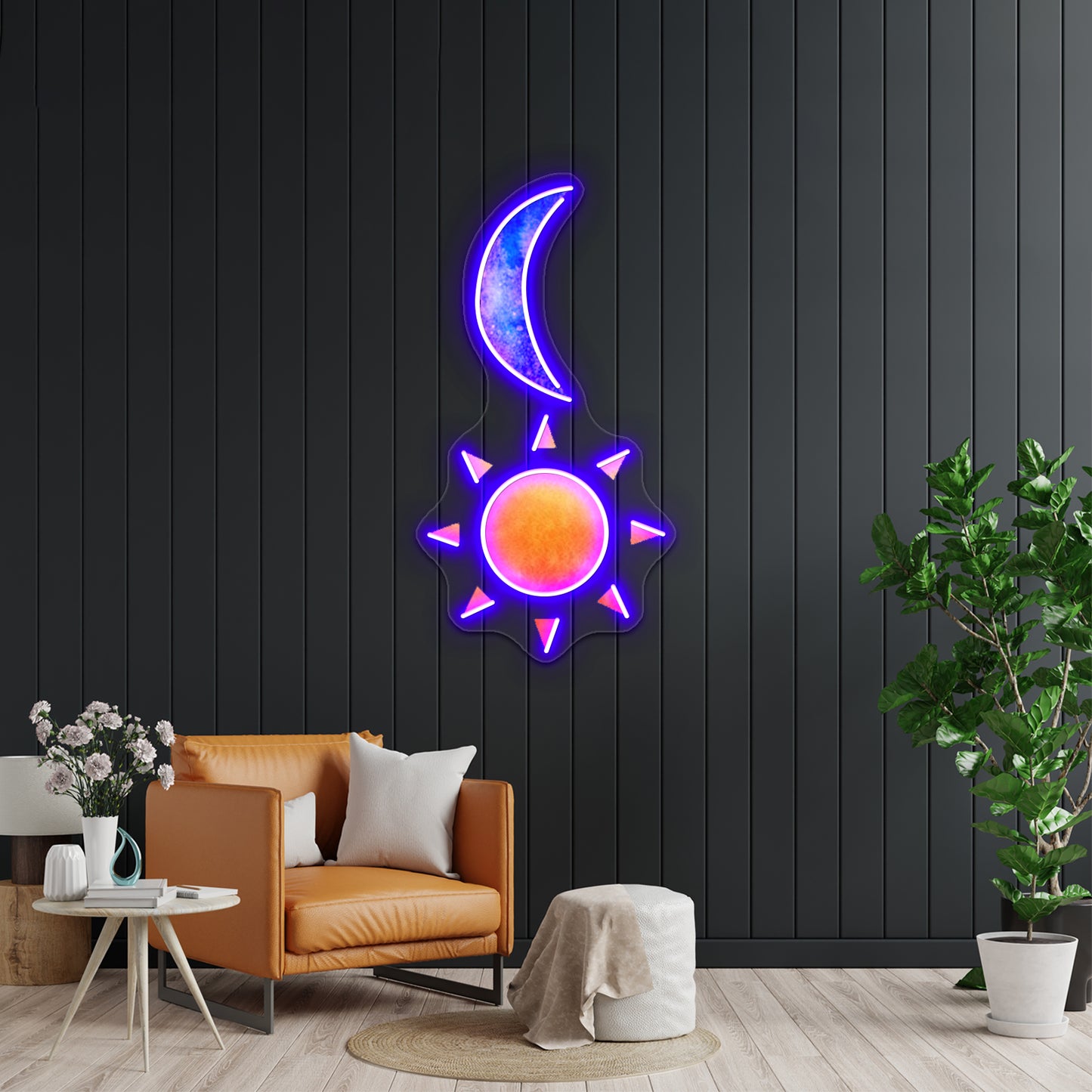 Sun And Moon Artwork Neon Signs For Sale