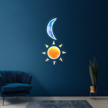 Sun And Moon Artwork Neon Signs For Sale