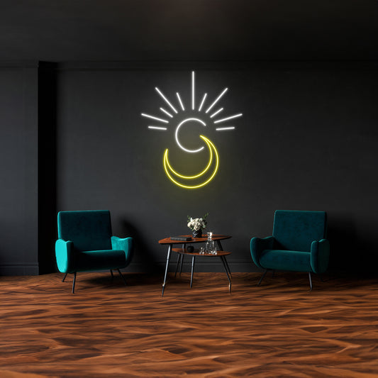 Sun And Moon Led Sign Wall Decor