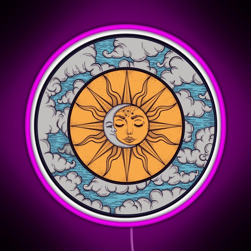 Sun And Moon Rgb Neon Sign - Shineneon