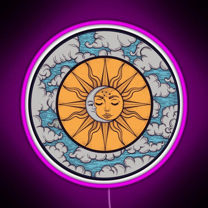 Sun And Moon Rgb Neon Sign - Shineneon