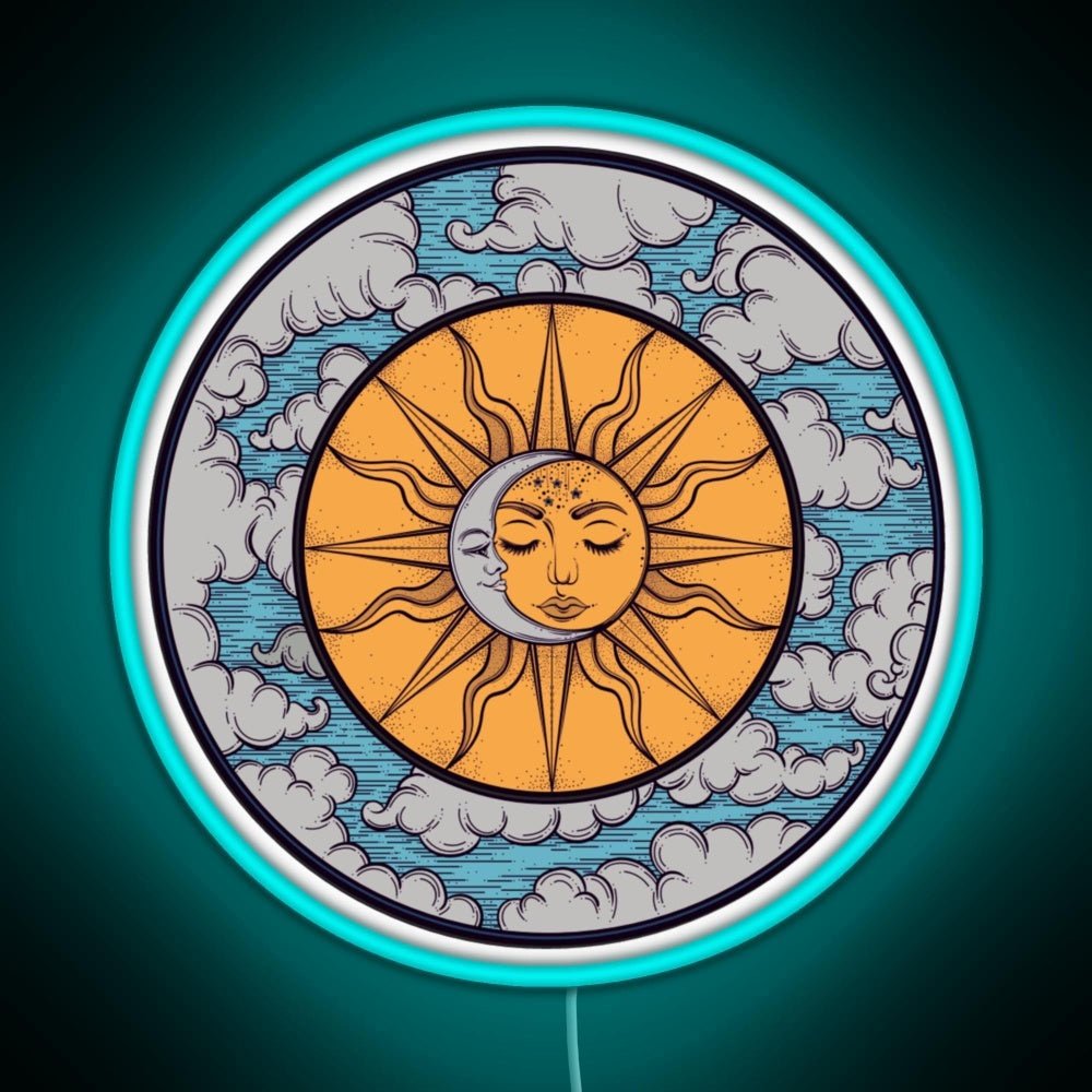 Sun And Moon Rgb Neon Sign - Shineneon