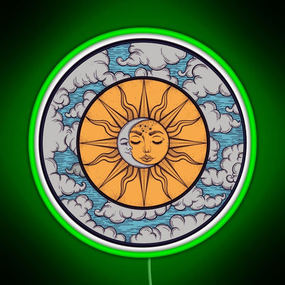Sun And Moon Rgb Neon Sign - Shineneon