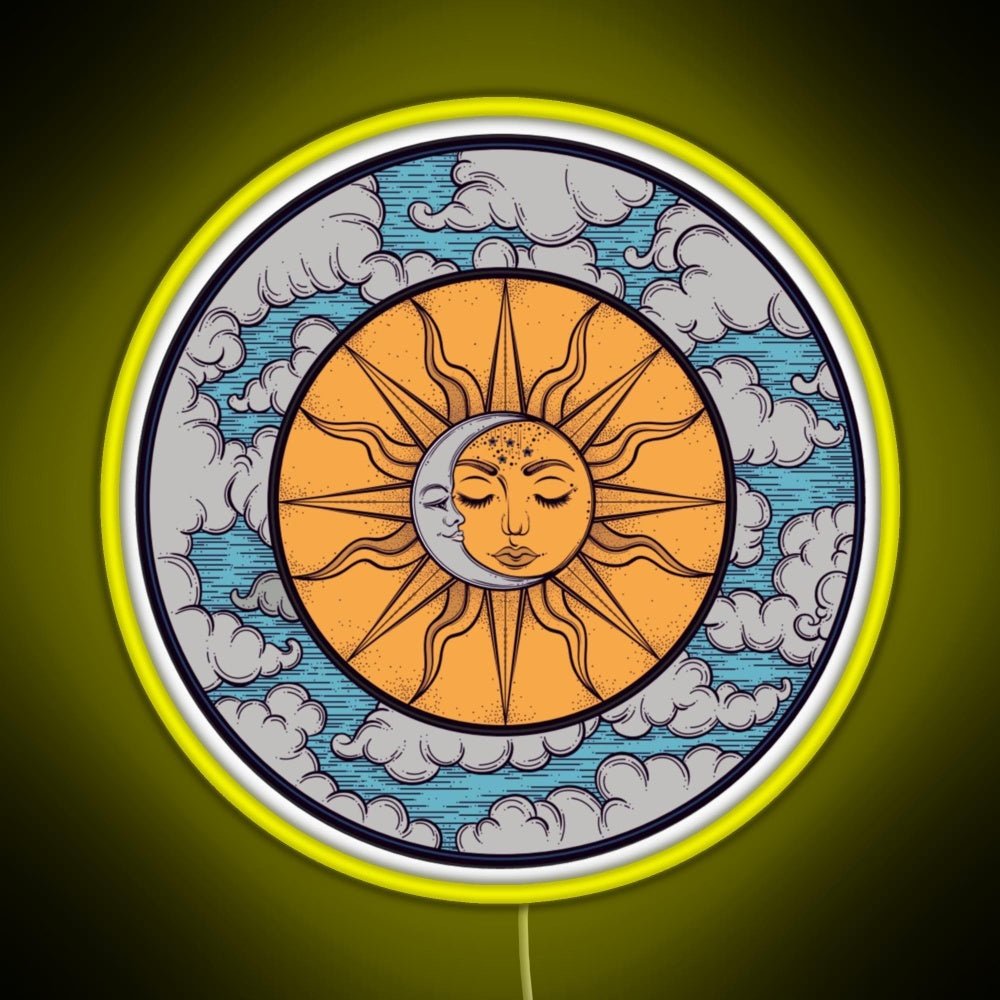 Sun And Moon Rgb Neon Sign - Shineneon