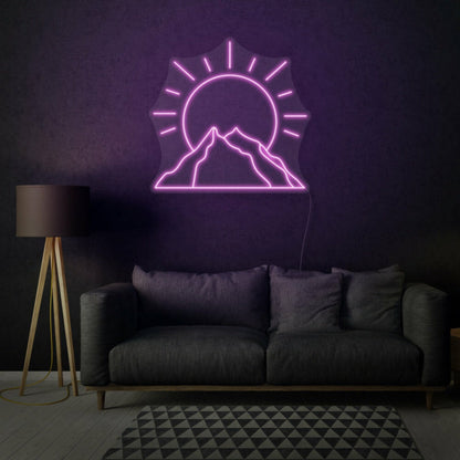 Sun Behind Mountain Led Neon Sign - Shineneon