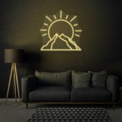 Sun Behind Mountain Led Neon Sign - Shineneon