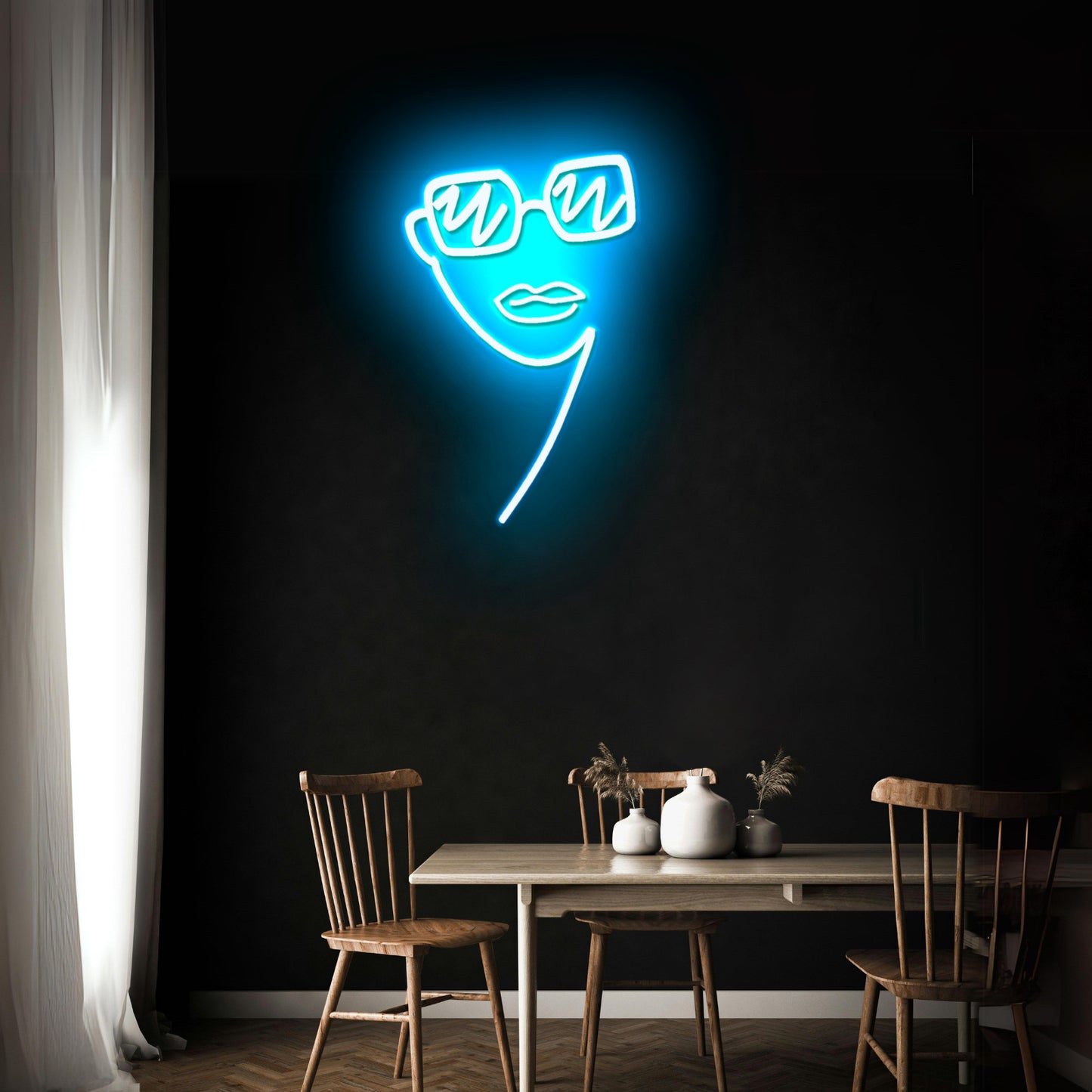 Sun Glass Lady Artistic Neon Signs Wall Art Led Signs