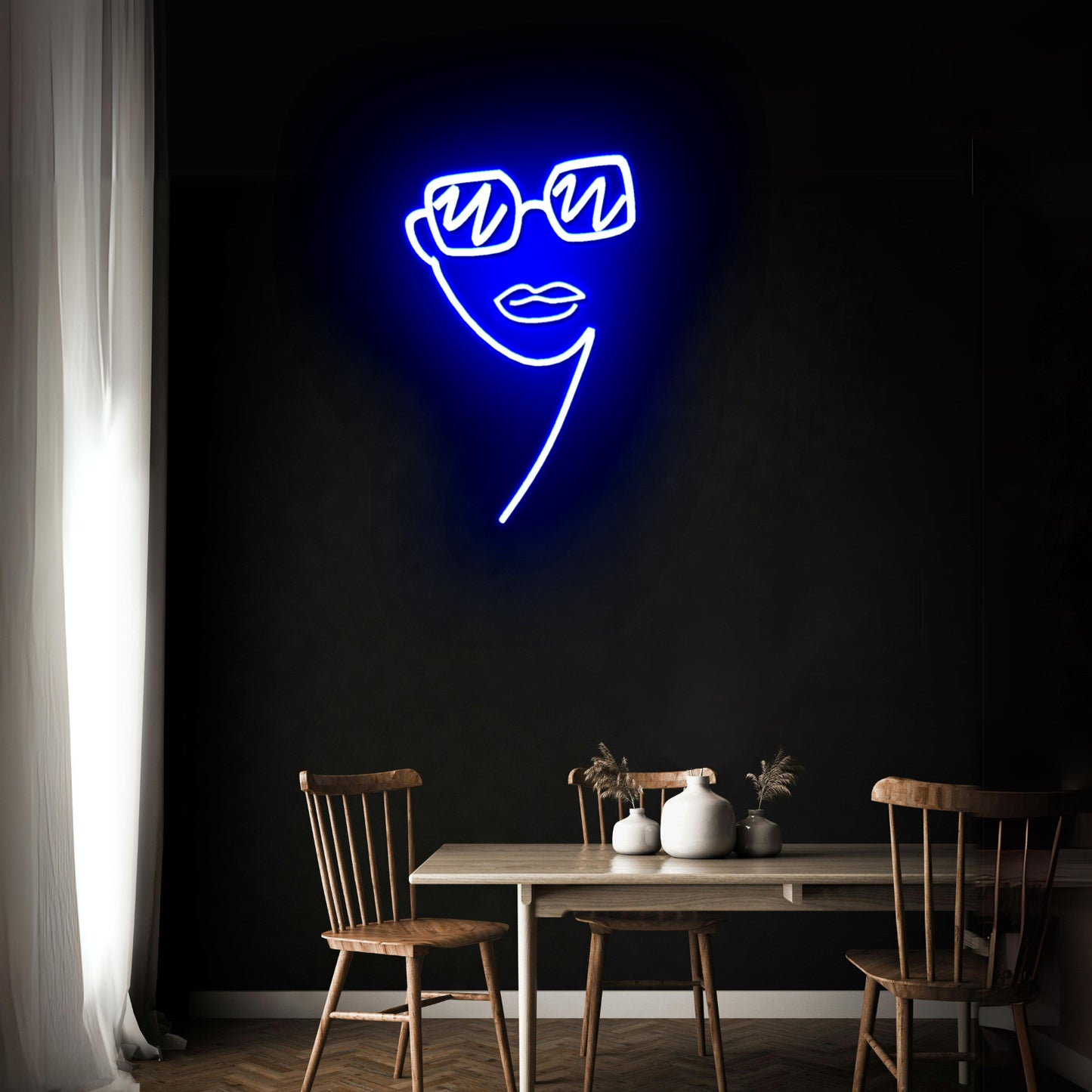 Sun Glass Lady Artistic Neon Signs Wall Art Led Signs