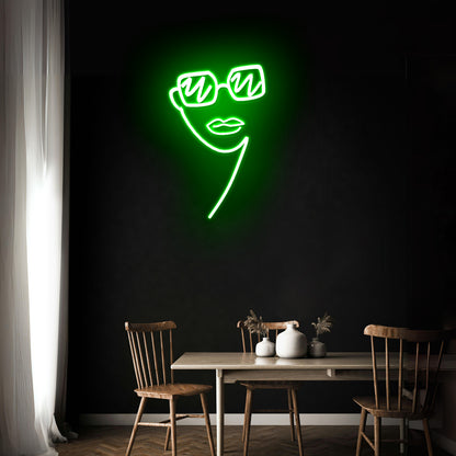 Sun Glass Lady Artistic Neon Signs Wall Art Led Signs