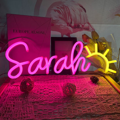 Sun Led Neon Sign With Your Kids Name | Shineneon