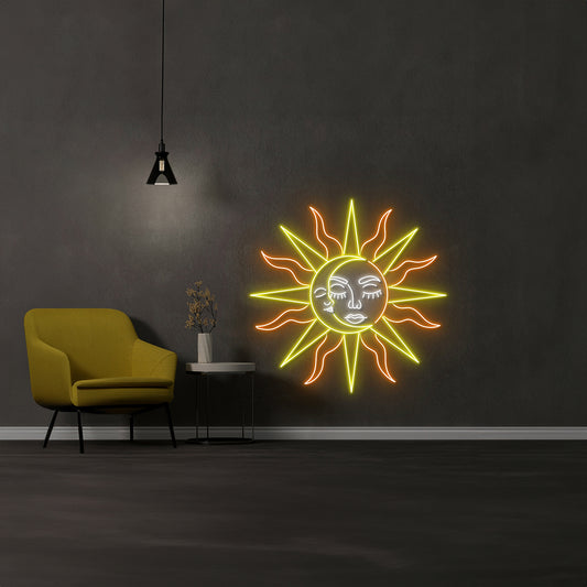 Sun Moon Led Light Decor