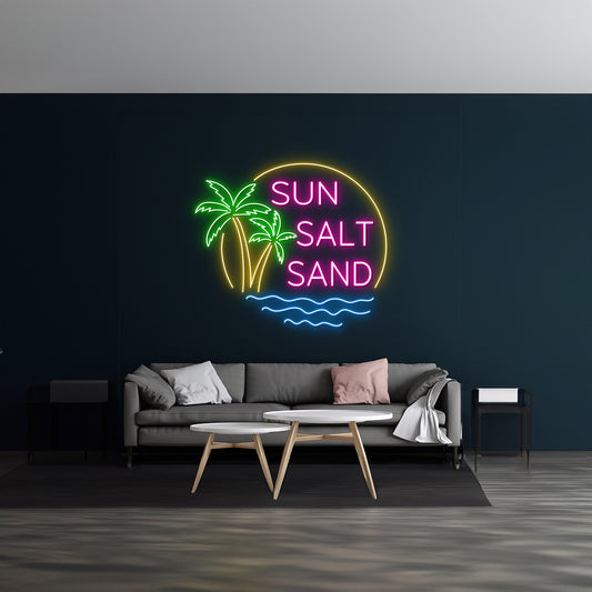 Sun Salt Sand Neon Sign