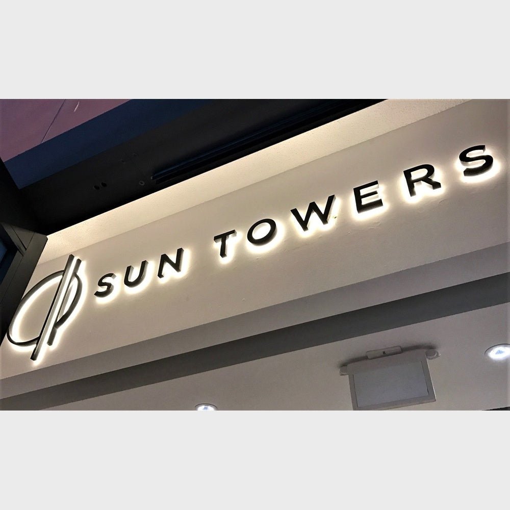Sun Towers 3D Backlit Channel Letters Led Light Sign - Shineneon