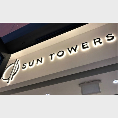 Sun Towers 3D Backlit Channel Letters Led Light Sign - Shineneon