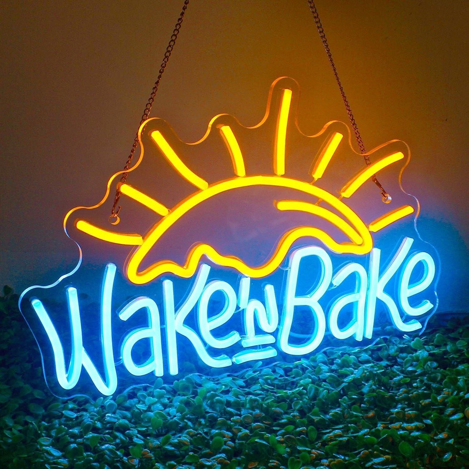 Sun Wake And Bake Led Neon Sign Relaxed Style - Shineneon