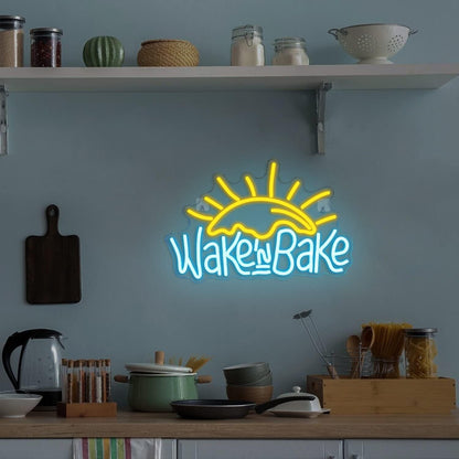 Sun Wake And Bake Led Neon Sign Relaxed Style - Shineneon
