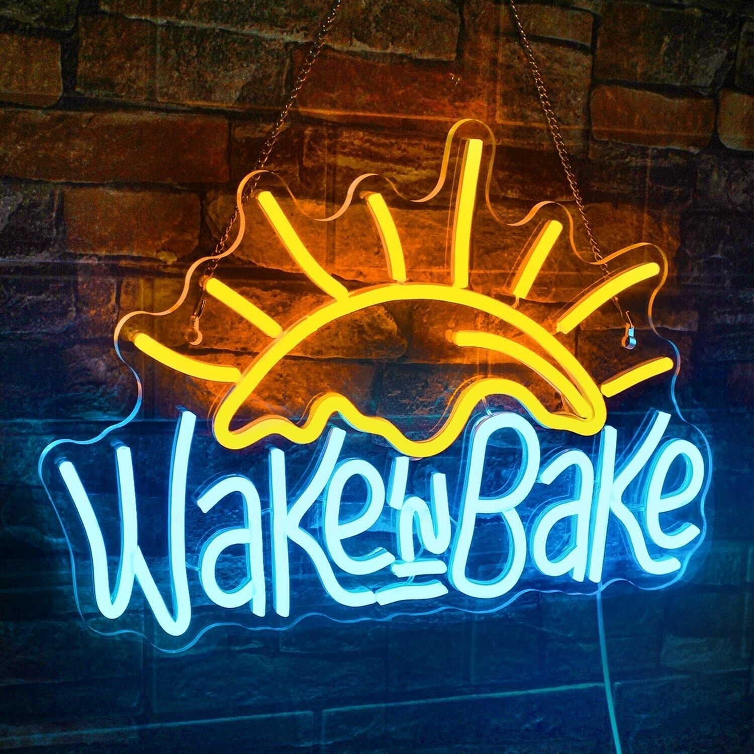 Sun Wake And Bake Led Neon Sign Relaxed Style - Shineneon