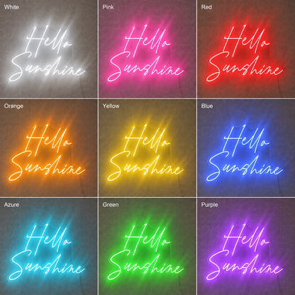Sun Wall Decor LED Neon Sign color grid