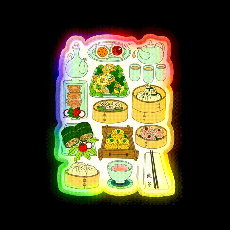 Sunday Dim Sum Lunch Led Neon Sign Chinese Food Rgb Color