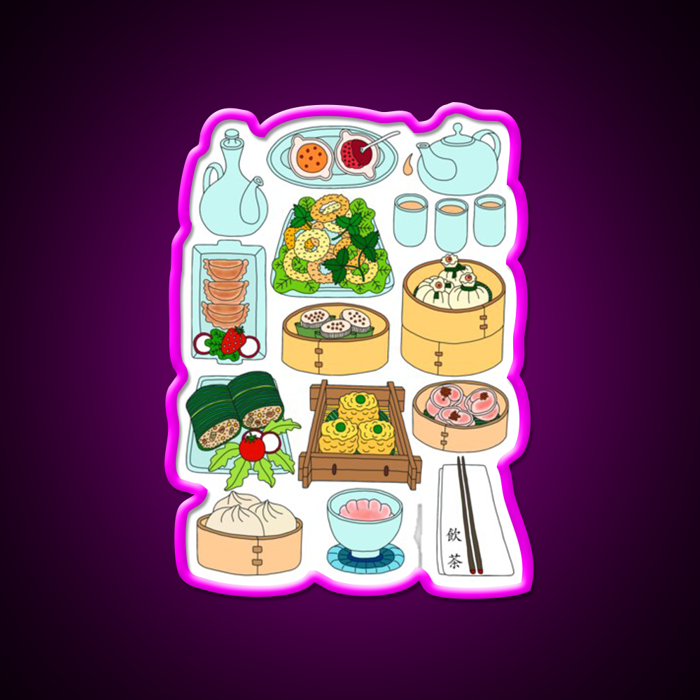 Sunday Dim Sum Lunch Led Neon Sign Chinese Food Rgb Color