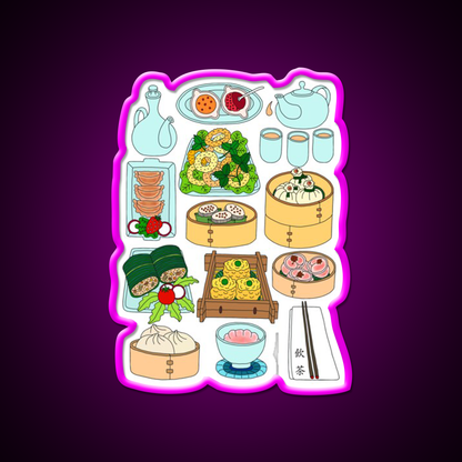 Sunday Dim Sum Lunch Led Neon Sign Chinese Food Rgb Color