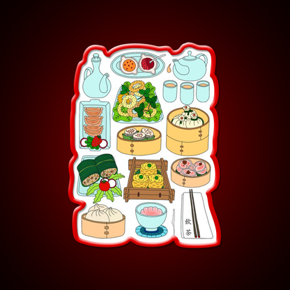 Sunday Dim Sum Lunch Led Neon Sign Chinese Food Rgb Color