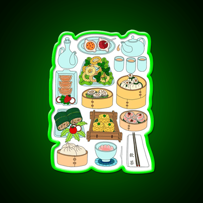Sunday Dim Sum Lunch Led Neon Sign Chinese Food Rgb Color - Shineneon